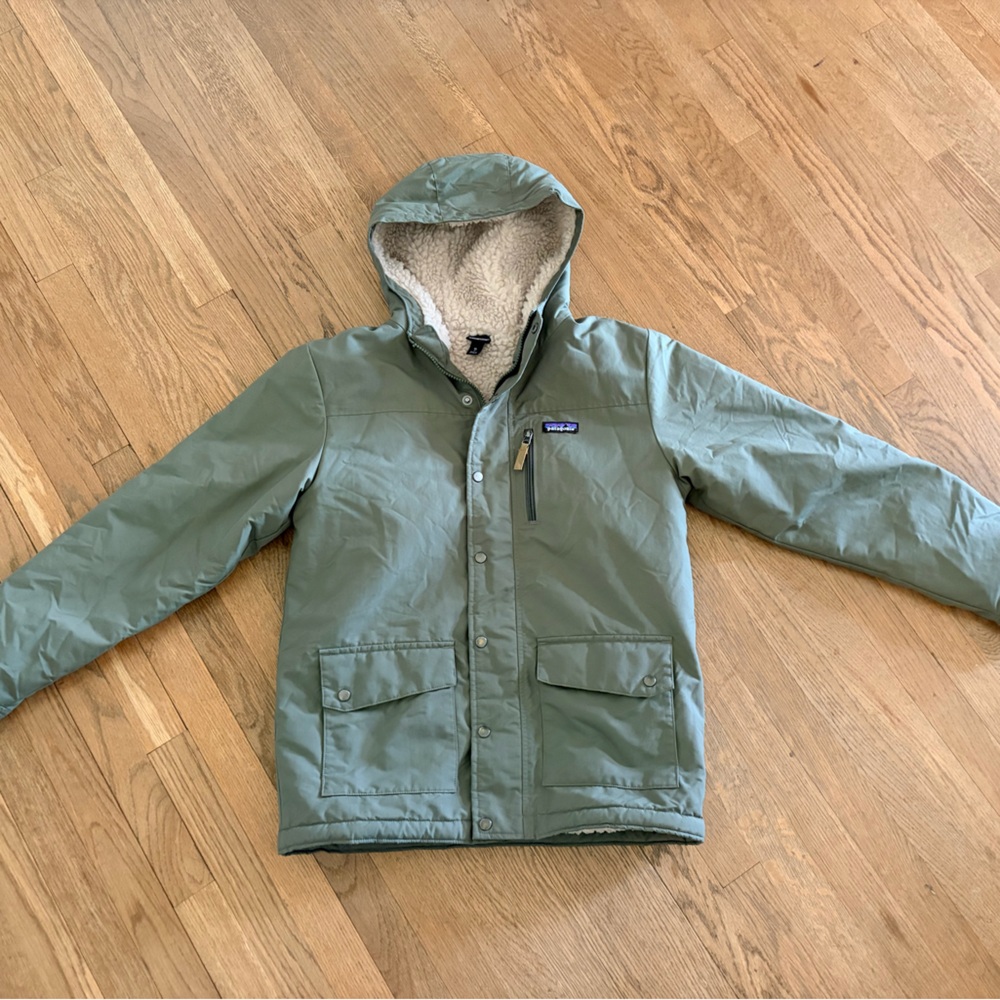 Patagonia Big Boys INFURNO Jacket Hooded Sherpa-Lined Puffer Jacket